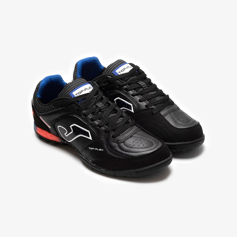 Chuteira de Society Joma Top Flex Masculina Preto Azul Laranja