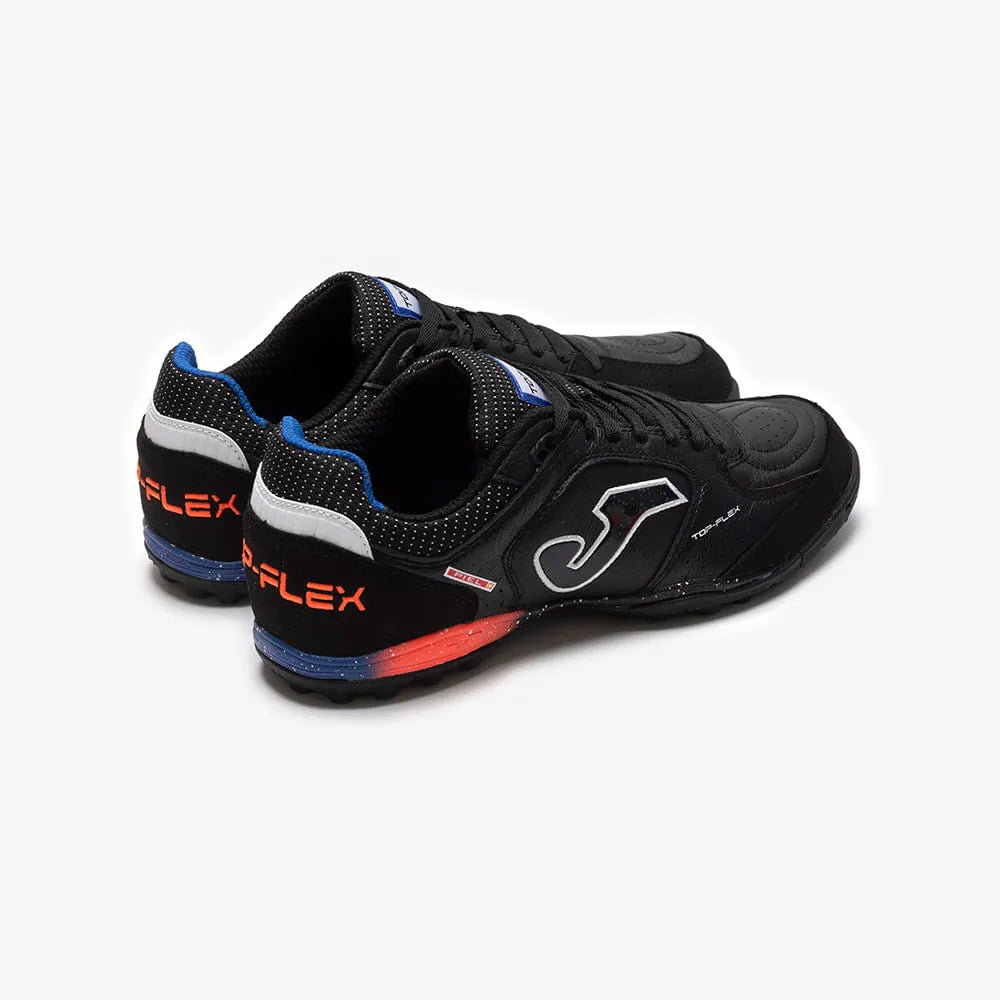 Chuteira de Society Joma Top Flex Masculina Preto Azul Laranja